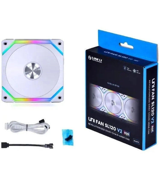 Вентилятор для корпуса Lian-Li SL V2 120 G99.12SLV21W.00 белый 120мм 1600rpm 29dB 4-pin