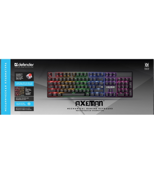 Клавиатура Defender Axeman GK-302 проводная, USB Type-A, чёрный