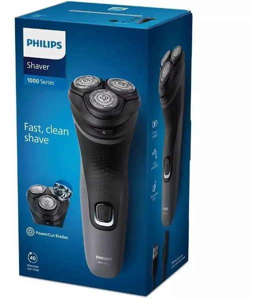 Электробритва Philips S1142/00 роторная, черный/серый