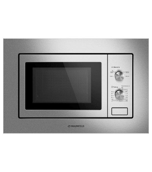 Микроволновая печь встраиваемая Maunfeld MBMO820MS03 нержавеющая сталь, 20 л, 1250 Вт, переключатели - поворотный механизм