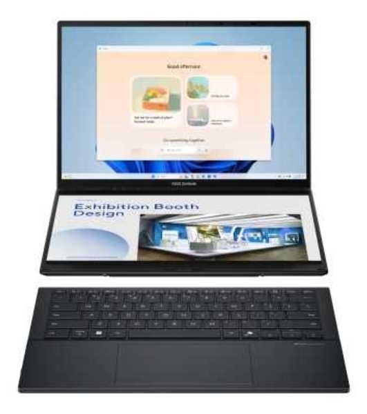 Ноутбук ASUS Zenbook Duo 2025 UX8406CA-QL345X/14'/OLED/Intel Core Ultra 7 255H/32Gb/1Tb SSD/Intel Arc/Windows 11 Pro/серый/1.65kg