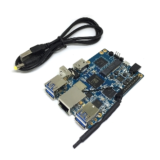Микрокомпьютер Orange PI 3 2Gb + 8Gb EMMC, Android 7, с кабелем питания. (44286)