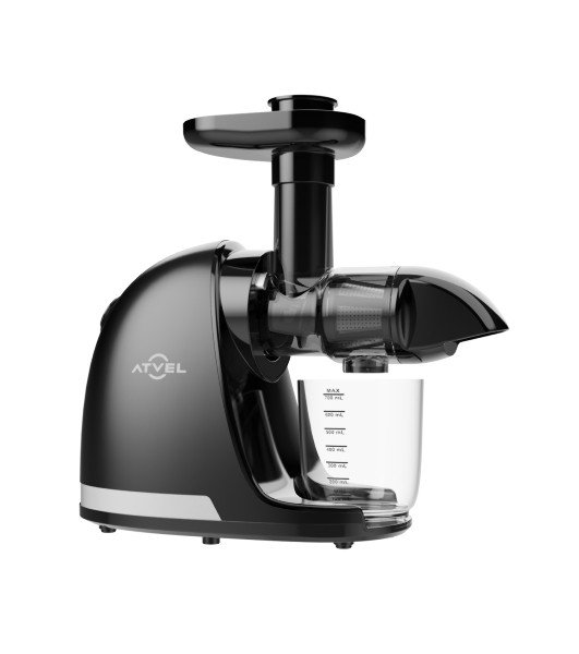 Соковыжималка Atvel PowerTwist J3 чёрный, шнековая горизонтальная, 150 Вт, 700 мл, электронное, реверс