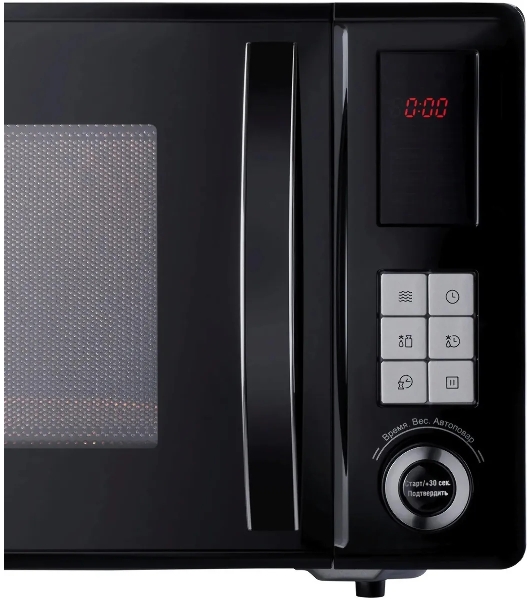 Микроволновая печь Hyundai HYM-D3010 черный, 23 л, 800 Вт, переключатели - кнопки, поворотный механизм