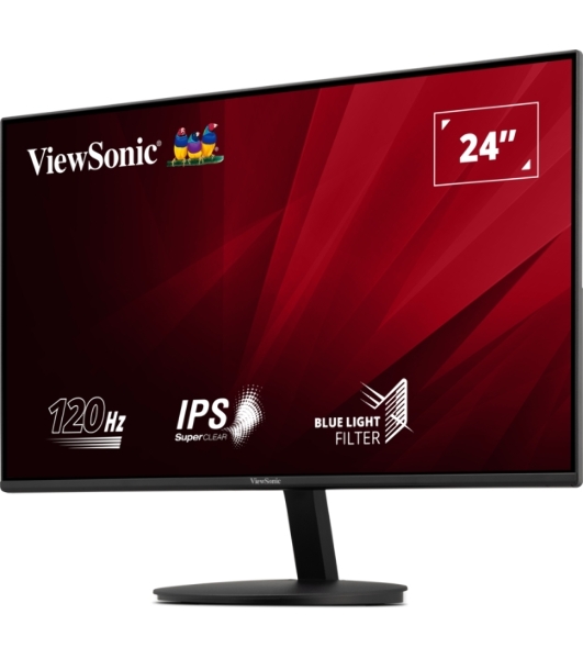 Монитор 23.8' ViewSonic VA24E1-H IPS 1920x1080, 120 Гц, 5 мс, 16:9, 250 кд/м², HDMI 1.4, VGA, черный