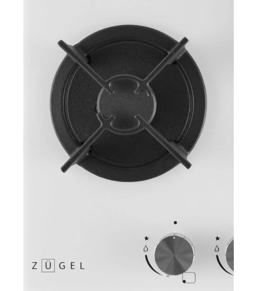 Варочная панель газ ZUGEL ZGH452W, белая