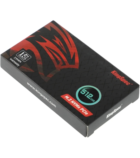 Накопитель SSD KingSpec NX-512, 512Gb, PCIe 3.0 x4, M.2 2280, NVMe, R/W 3400/3100