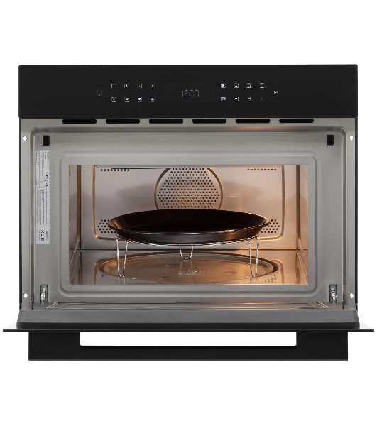 Встраиваемая микроволновая печь Krona ONYX 45H mw BL/BL черный, 38 л, 1000 Вт, переключатели - сенсор