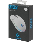 Мышь проводная Logitech G102 LIGHTSYNC белый, 8000 dpi, USB, кнопки - 6, фото2