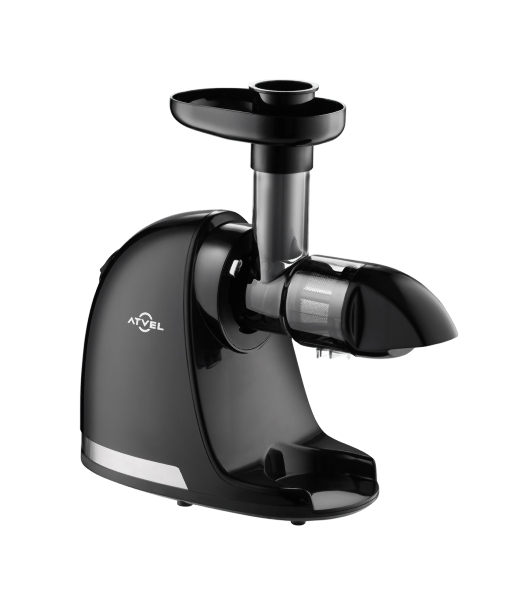 Соковыжималка Atvel PowerTwist J3 чёрный, шнековая горизонтальная, 150 Вт, 700 мл, электронное, реверс