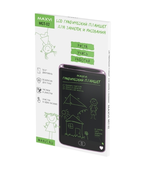 LCD планшет для заметок и рисования Maxvi MGT-02