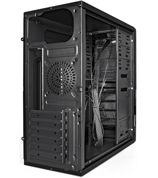 Компьютерный корпус Miditower ExeGate XP-329S-UNS500 (ATX, БП UNS500 с вент. 12см, 2*USB, аудио, черный)
