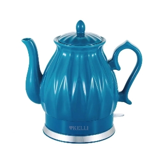 Чайник электрический керамический KELLI KL-1341 бирюзовый