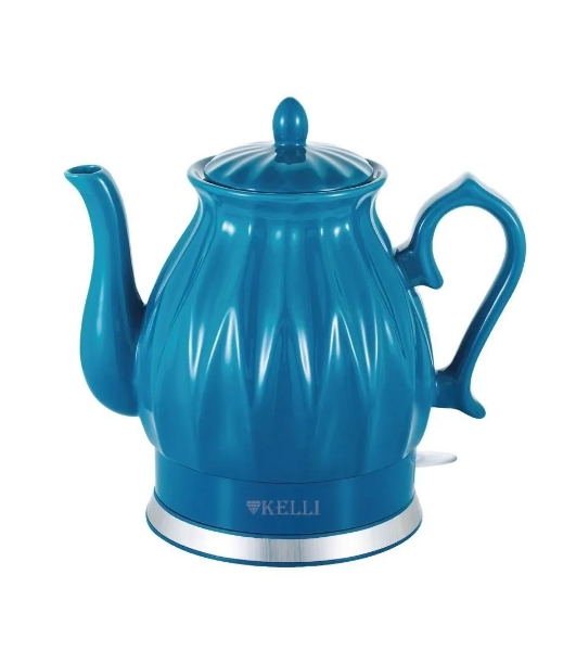 Чайник электрический керамический KELLI KL-1341 бирюзовый