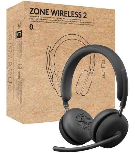 Гарнитура Logitech Zone Wireless 2 UC Graphite серый, беспроводная, Bluetooth 5.2, ANC