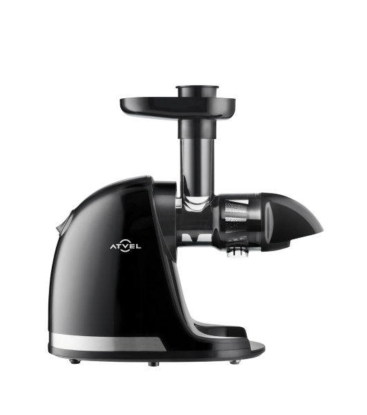 Соковыжималка Atvel PowerTwist J3 чёрный, шнековая горизонтальная, 150 Вт, 700 мл, электронное, реверс