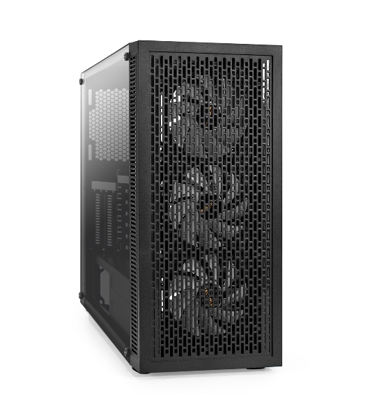 Компьютерный корпус Miditower ExeGate EVO-5001A-450NPX (ATX, БП 450NPX с вент. 12 см, 2хUSB+1хUSB 3.0+HD Audio, черный, 3 вент.12см с RGb подсветкой, боковая панель - закаленное стекло)