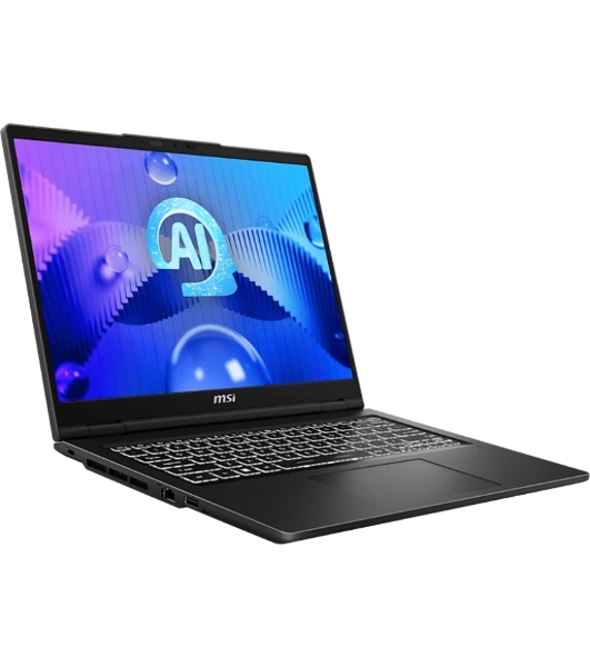 Ноутбук MSI Venture 14 AI A1MG-038RU Core 5 125H 14' 2.8K (2880 x 1800),16:10,OLED,DDR5 16GB (8GBx2),512GB SSD,Intel Arc Graphics,backlight,55.2Whr,1.7kg,1y,Win11Pro,Solid Gray