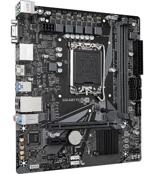 Материнская плата Gigabyte H610M S2H V3 DDR4, LGA 1700, Intel H610, 2xDDR4, 4xSATA, 1xM.2, 1xPCIe 4.0 x16, 1xPCIe x1, 1xHDMI, 1xDP, 1xVGA, 1x 1Gb LAN, 2xUSB-A 3.2 Gen 1, 4xUSB-A 2.0, 3x 3.5 мм, 7.1, mATX