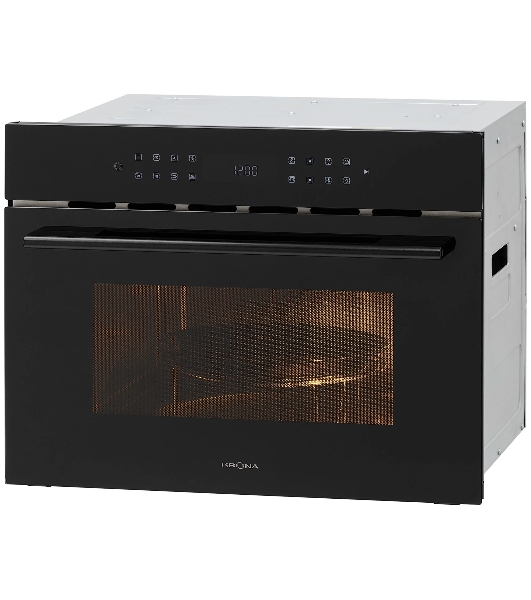 Встраиваемая микроволновая печь Krona ONYX 45H mw BL/BL черный, 38 л, 1000 Вт, переключатели - сенсор