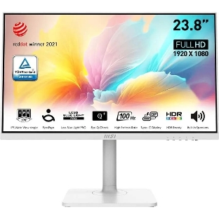 Монитор 23.8' MSI Modern MD2412PW IPS 1920x1080, 100 Гц, 4 мс, 16:9, 300 кд/м2, 1xHDMI, 1xUSB-C, 1x3.5 мм, белый