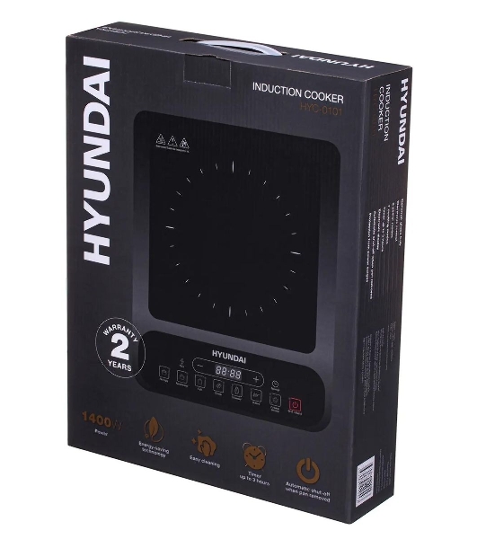 Плита настольная электрическая Hyundai HYC-0101 черный эмаль (настольная)