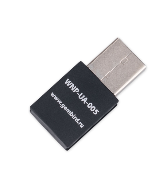 Сетевой адаптер Wi-Fi Gembird WNP-UA-005 300Мбит, USB, 802.11b/g/n
