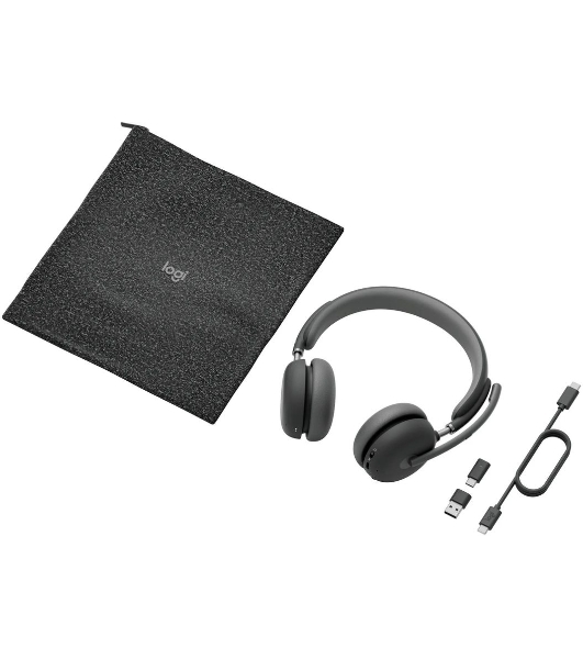 Гарнитура Logitech Zone Wireless 2 UC Graphite серый, беспроводная, Bluetooth 5.2, ANC