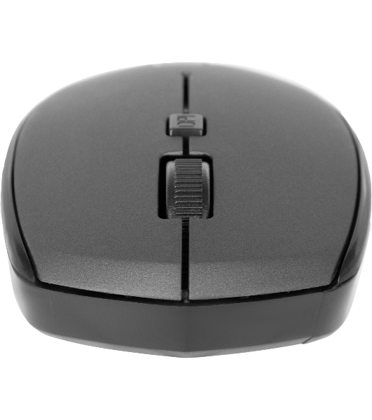 Мышь беспроводная Oklick 488MW серый/черный, 1600 dpi, радиоканал, USB, кнопки - 4