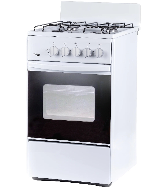 Плита газовая Лада Nova RG 24039 W белый, конфорок 4 газовых, духовка 50 л, 50 см x 85 см x 60 см