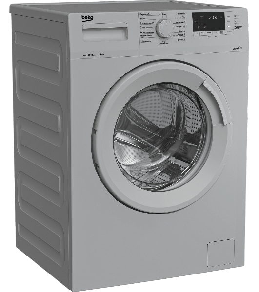 Стиральная машина Beko WSRE6512ZSS серебристый, загрузка фронтальная 6 кг, 1000 об/мин., класс: А