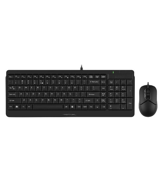 Комплект клавиатура+мышь A4Tech FStyler F1512 проводной, USB, 1200 DPI, черный