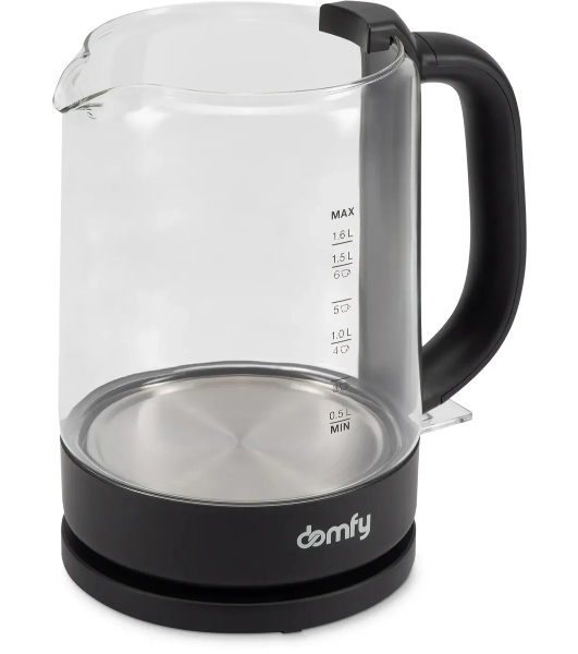 Чайник электрический Domfy DSB-EK304 1.7л. 2200Вт черный (корпус: стекло)