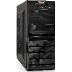 Компьютерный корпус Miditower ExeGate XP-329S-UNS500 (ATX, БП UNS500 с вент. 12см, 2*USB, аудио, черный), фото 1