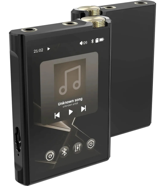 Плеер Hi-Fi Flash Digma Pro XT7 черный/золотистый/3.5'/microSD/microSDHC