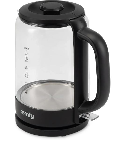 Чайник электрический Domfy DSB-EK304 1.7л. 2200Вт черный (корпус: стекло)