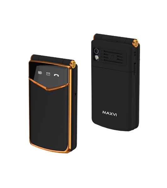 Мобильный телефон Maxvi E11 черный/золотистый