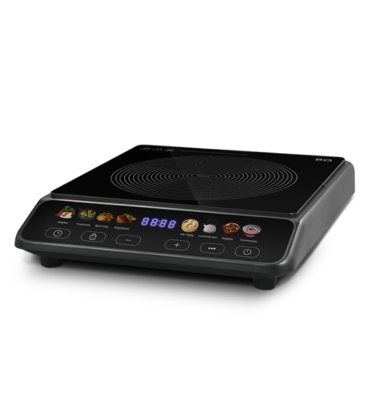 Плита настольная электрическая BQ HP114B черный, 2 кВт, индукция, конфорки - 1, стеклокерамика, сенсор