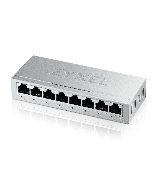Коммутатор Zyxel GS-108B v5, 8 портов 1000 Мбит/с, настольный, металлический корпус