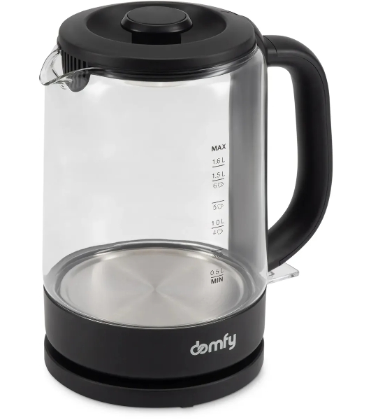 Чайник электрический Domfy DSB-EK304 1.7л. 2200Вт черный (корпус: стекло)