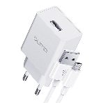 Сетевое зарядное устройство Qumo Energy light 10Вт, (модель 0103), порт: USB-A, + кабель PVC 1м. USB-A на MicroUSB, белый, фото 1