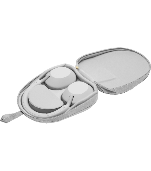 Беспроводные/проводные наушники Sony WH-1000XM5 белый, полноразмерные, Bluetooth + проводной, активное шумоподавление, до 30 ч