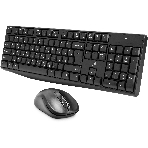 Комплект клавиатура+мышь Oklick S260W беспроводной, USB, 1600 DPI, чёрный, фото 1