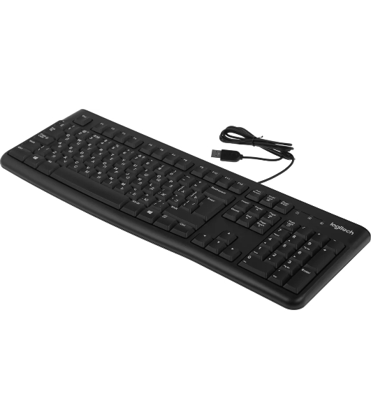 Клавиатура проводная Logitech K120 for business, USB черный (заводская гравировка)