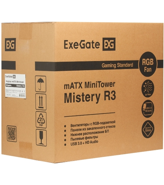 Компьютерный корпус Minitower ExeGate Mistery R3-NPX450