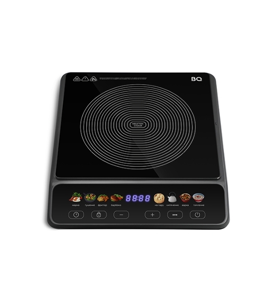 Плита настольная электрическая BQ HP114B черный, 2 кВт, индукция, конфорки - 1, стеклокерамика, сенсор