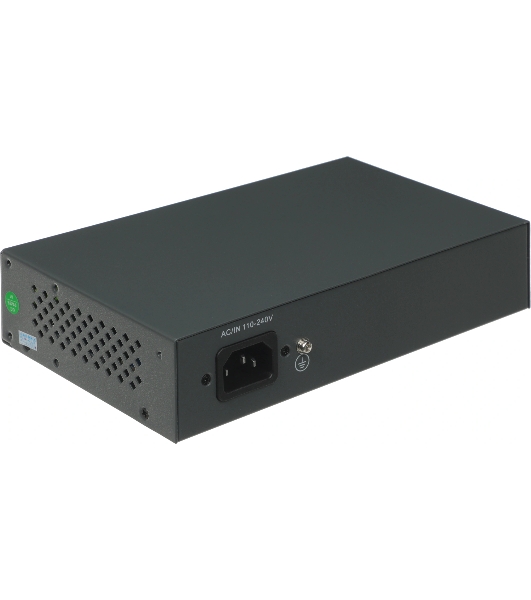 Коммутатор Digma DSP204F-2F-T80, 6×100 Мбит/с, неуправляемый
