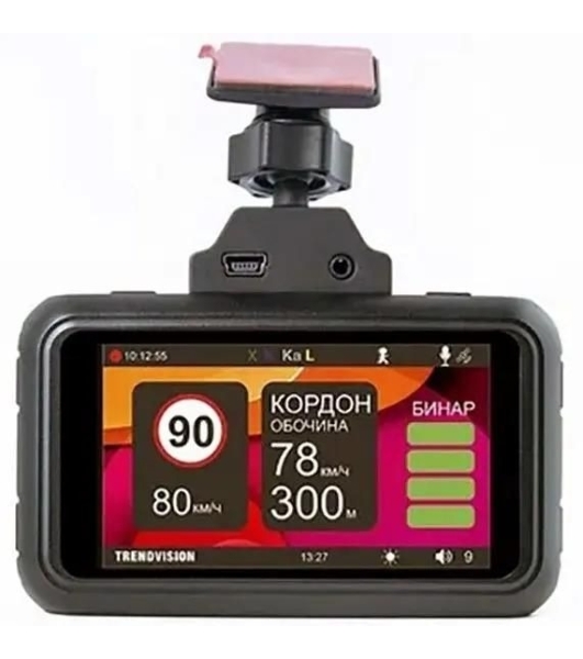 Видеорегистратор TrendVision Hybrid Signature EVO Wi 2CH, 2560x1440, 3', с камерой заднего вида, GPS/ГЛОНАСС, Wi-Fi, G-сенсор, датчик движения, GPS-информатор