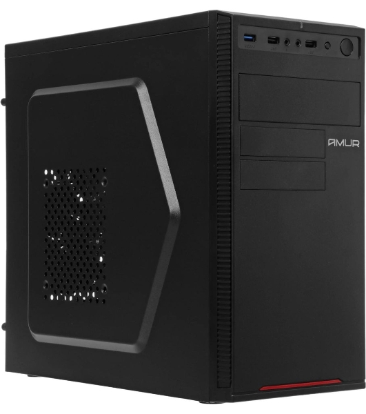 Компьютер Amur Нарвал B7I21 MT i3 12100 (3.3) 16Gb SSD 512Gb UHDG 730 FreeDOS 2.5xGbitEth 400W мышь клавиатура черный (RUS) (2147008)