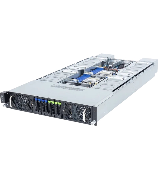 Серверная платформа Gigabyte Server Platform G294-Z43/2U/2xAMD (9004/9005)/2xHS/24xDIMM/4xSFF NVME/SAS/SATA + 4xSFF SATA/SAS/16xGPUs SS/2x10GbE/16xFHFL + 2xLP/2x3000W/Rails/1Y